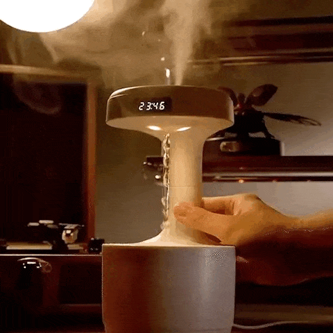 Humidificador de gotas de agua antigravedad