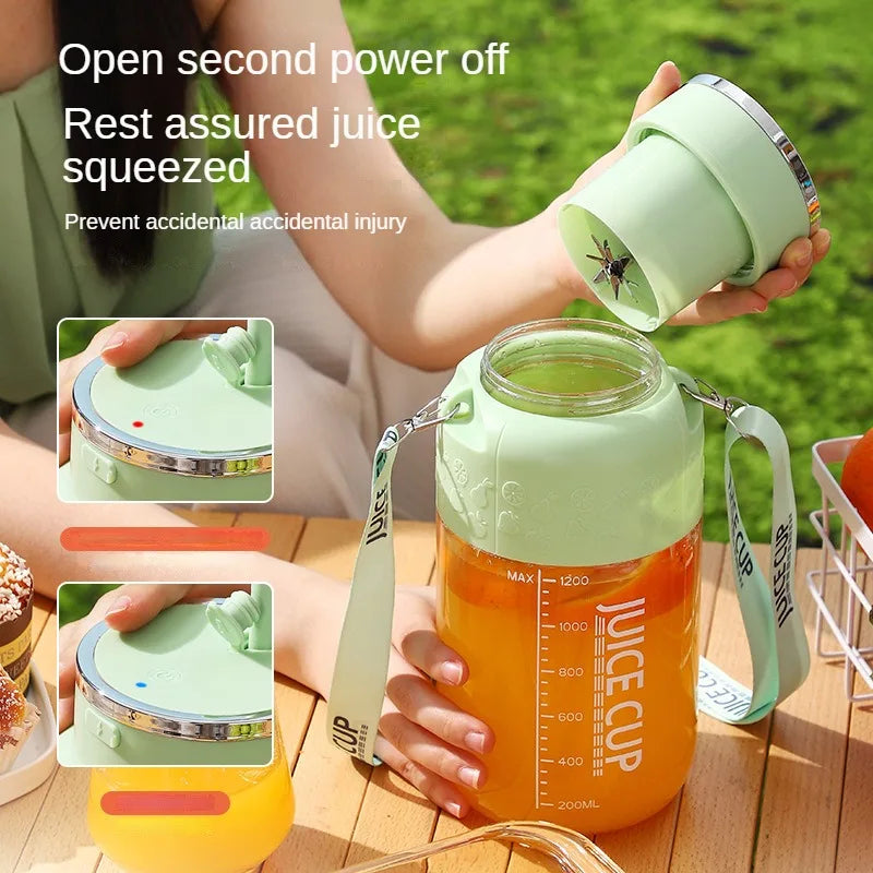 Vaso licuadora portátil para fruta