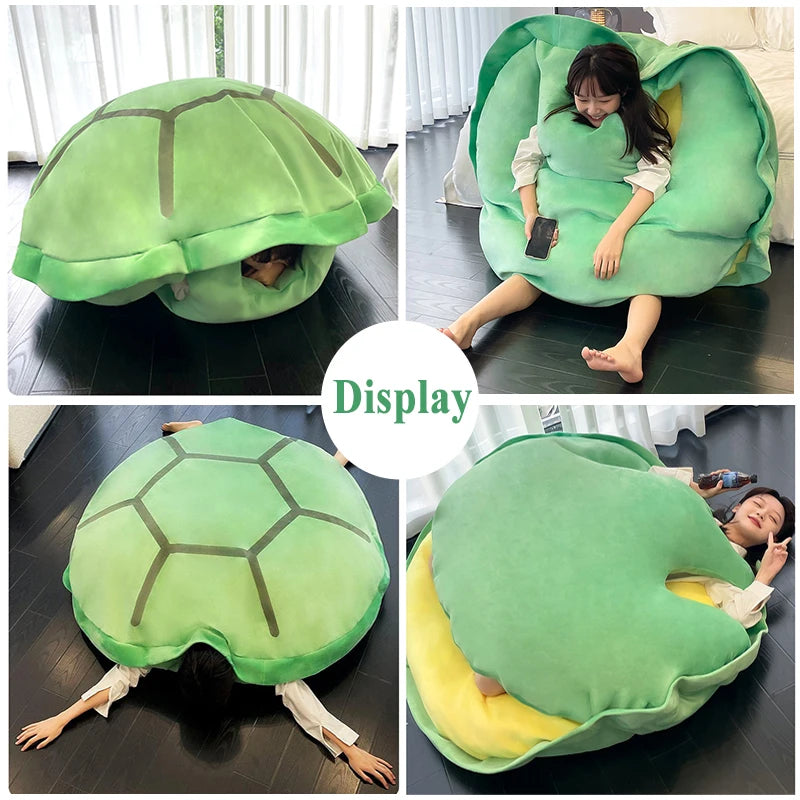 Almohada de peluche caparazón de tortuga