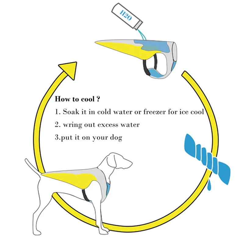 Chaleco refrescante de verano para perros