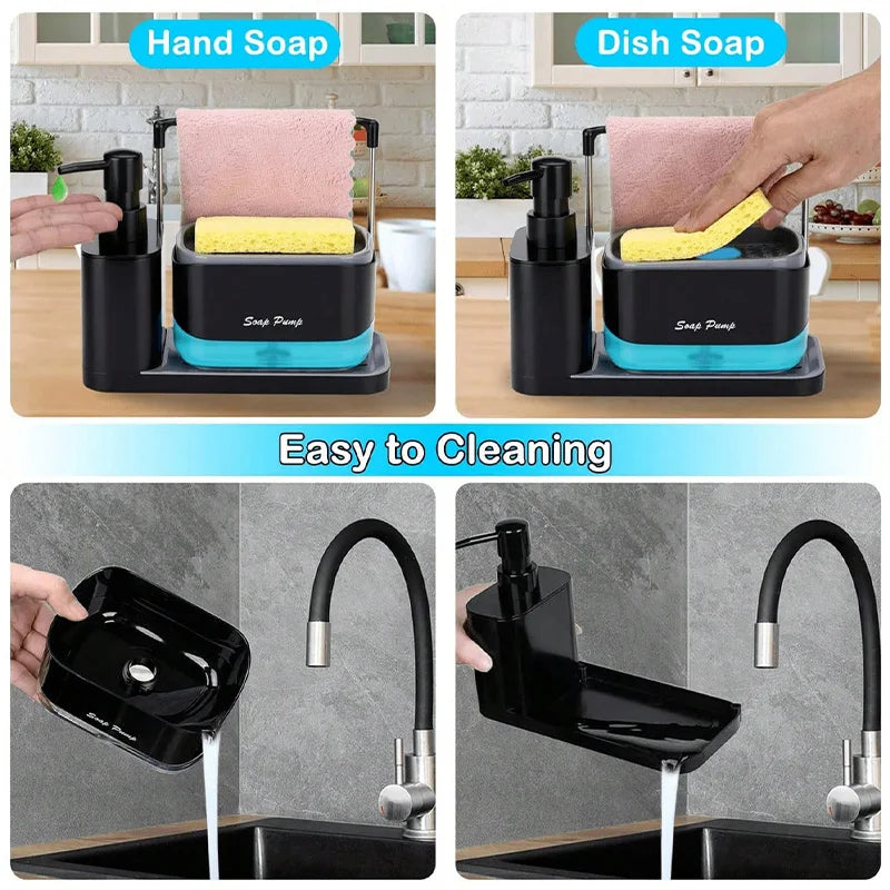 Set dispensador de jabón de manos y lavavajillas 5 en 1