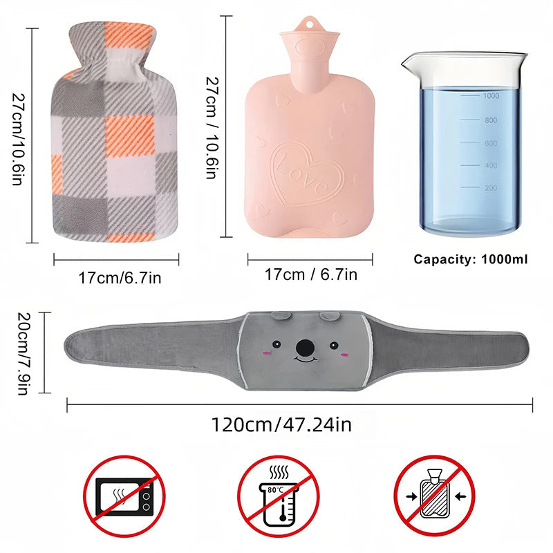 Faja con bolsa de agua caliente