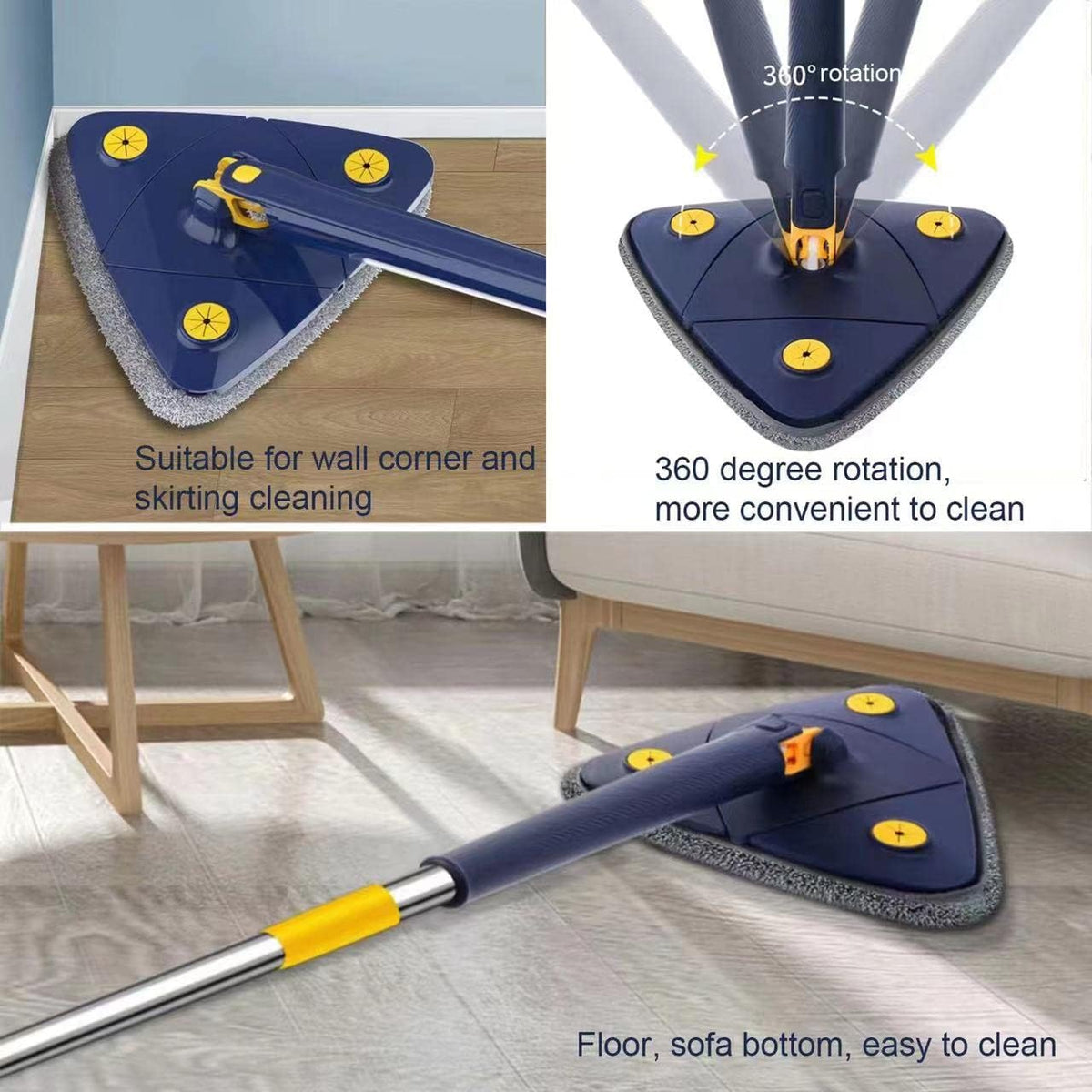 Mopa triangular autoescurrible