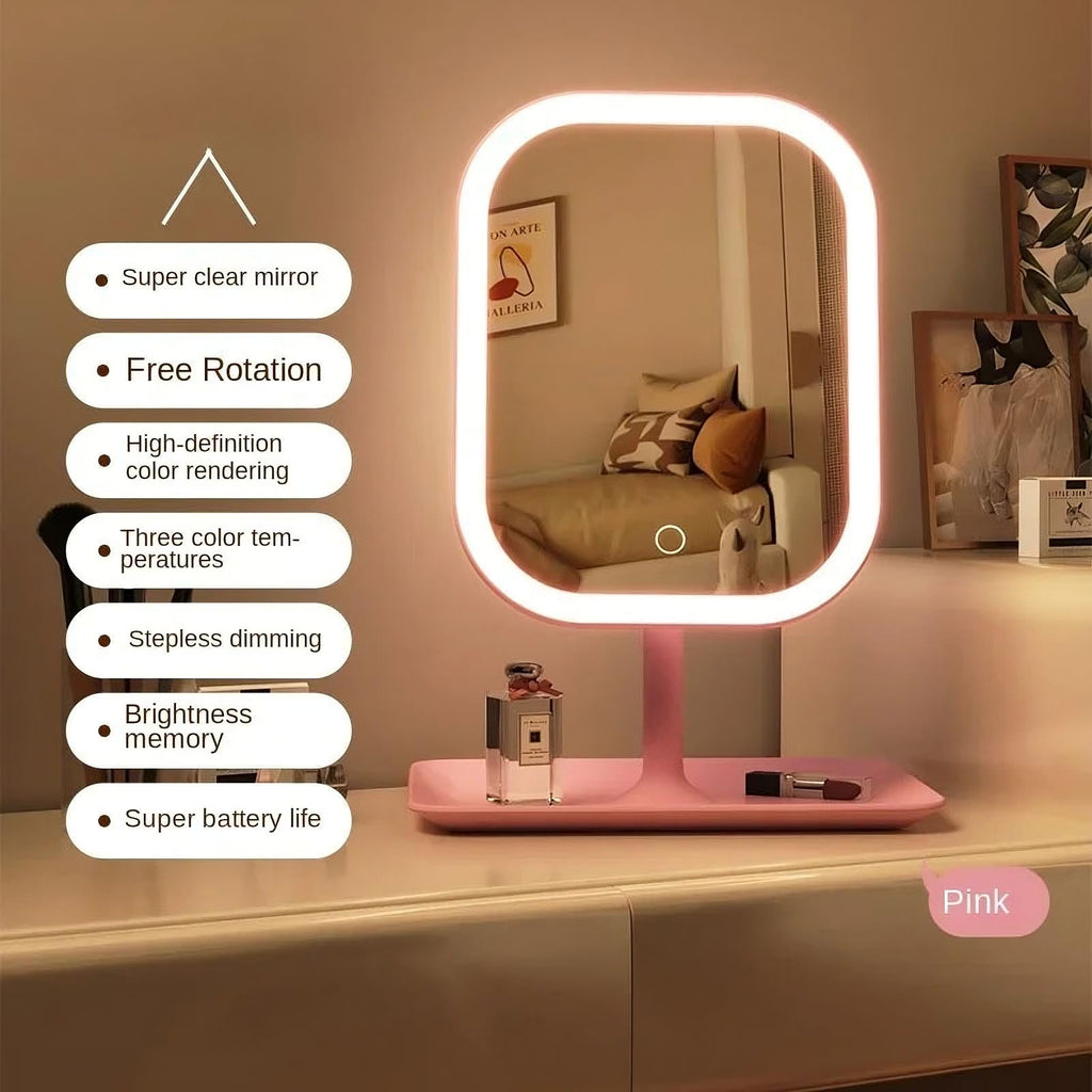 Espejo de maquillaje LED