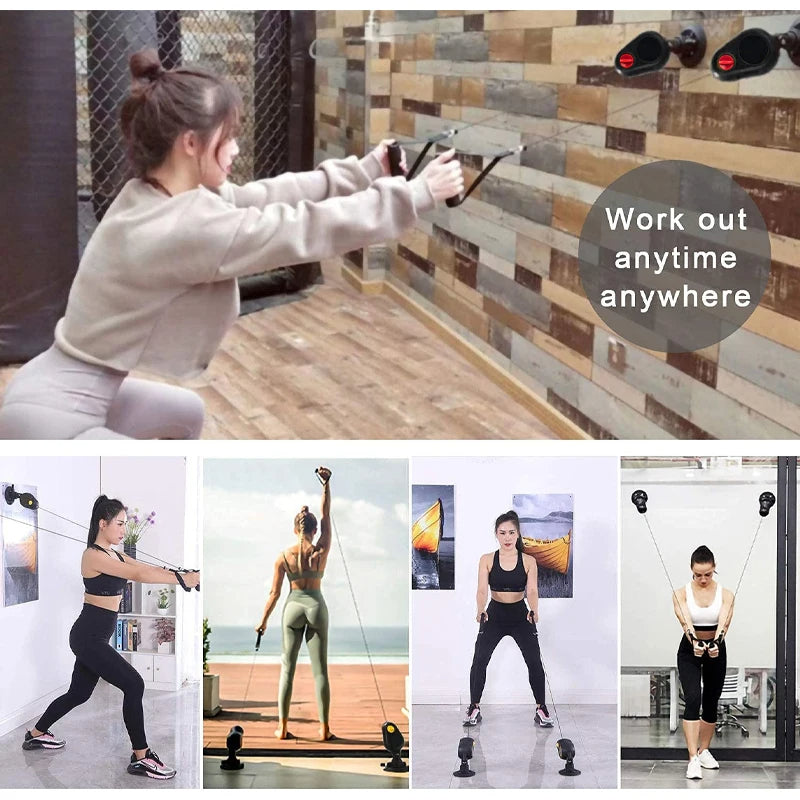 Entrenador de cuerda de tracción con resistencia para fitness con ventosa